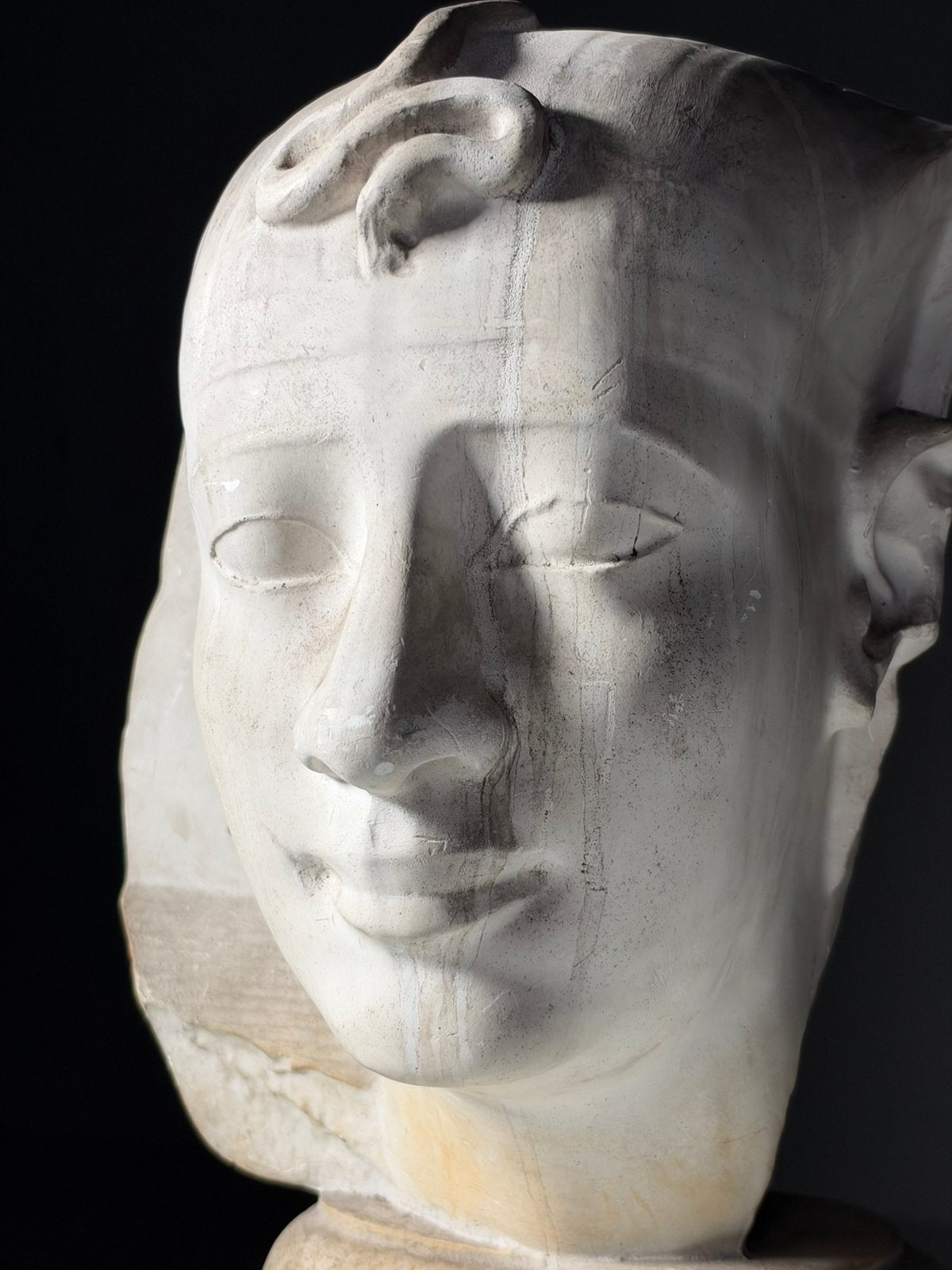 Gipsen buste van Egyptische Farao, Ophalen, Zo goed als nieuw