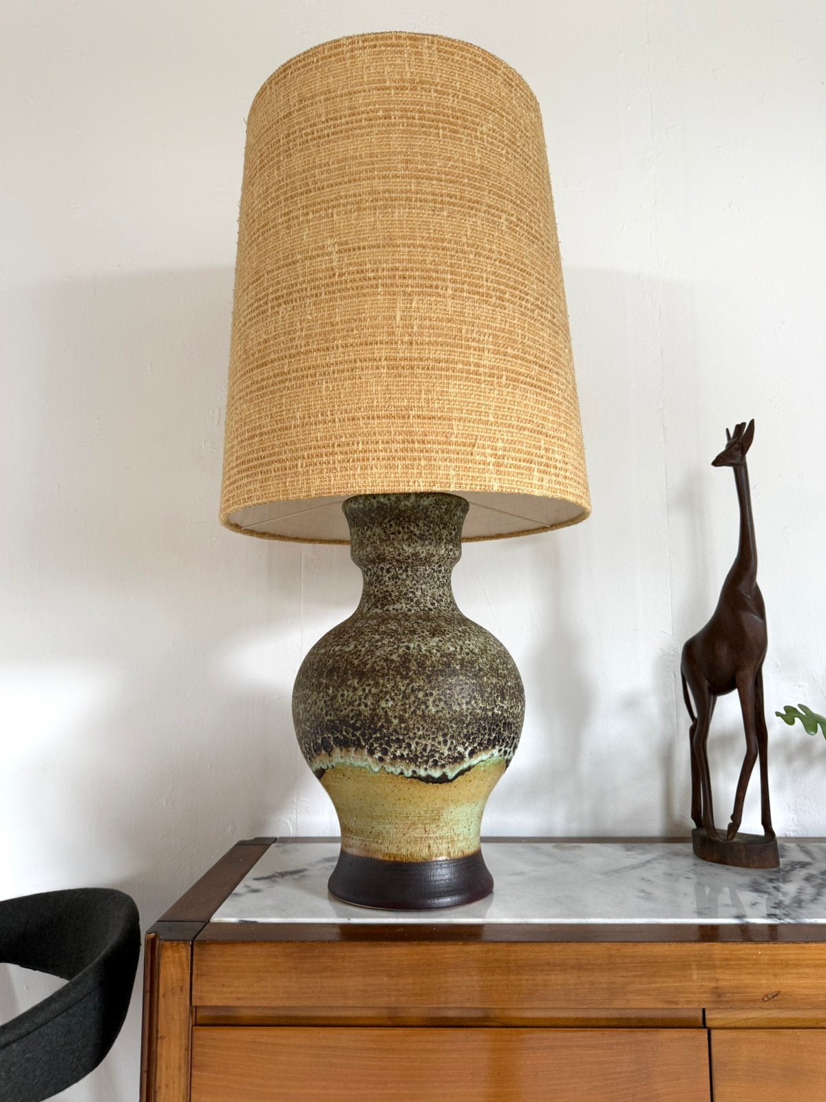 Vintage XL keramieken fat lava lamp, West Germany ‘60, Overige merken, Vintage, West Germany, Handgemaakt