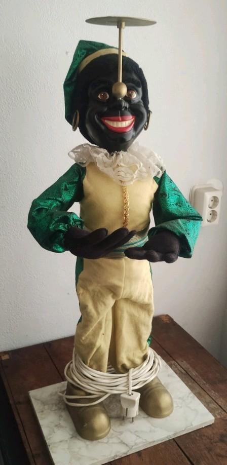 Oude mechanische winkel etalage piet automaat pop, Diversen, Sinterklaas, Ophalen