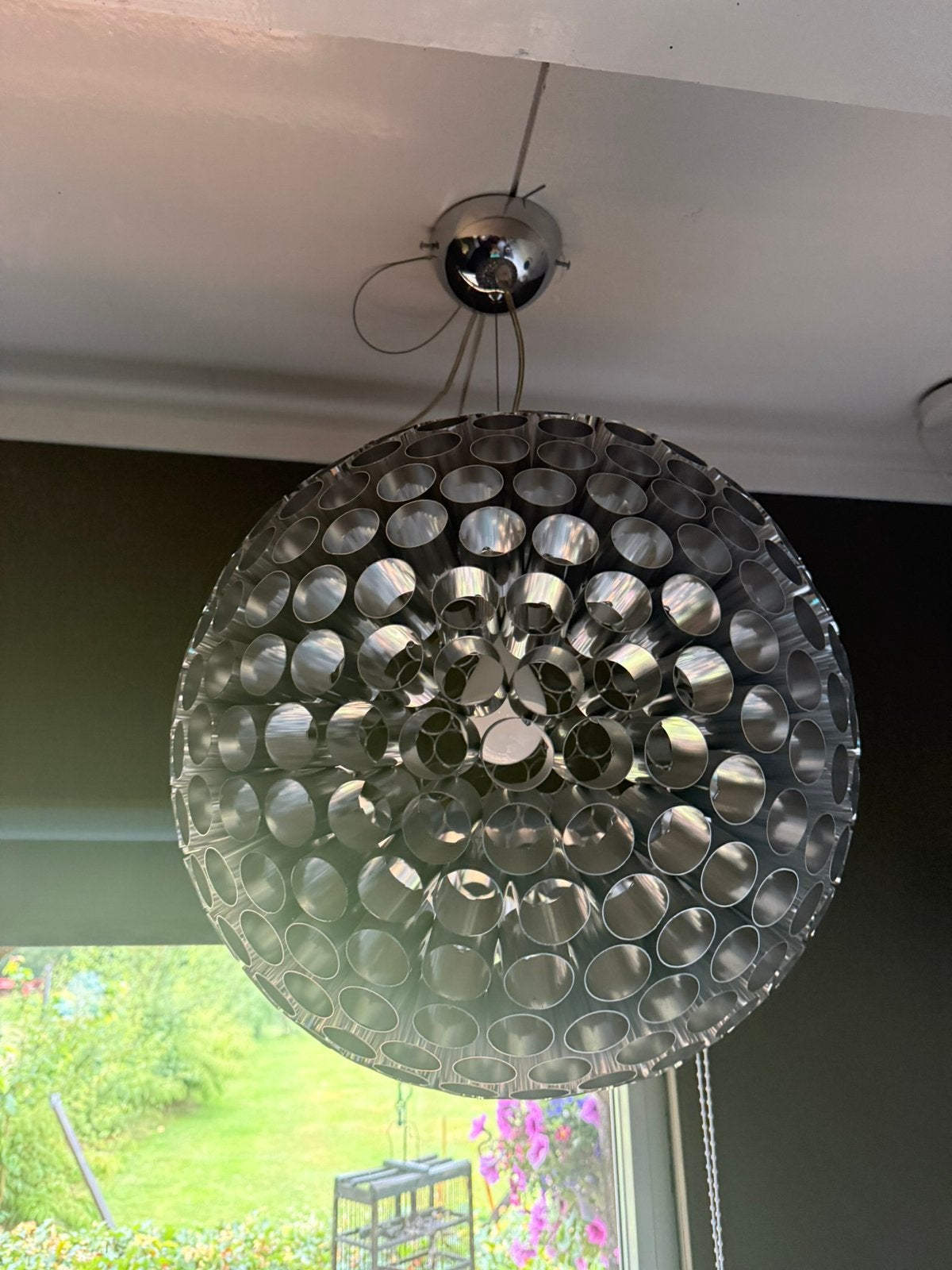 Set van twee retro hanglampen, 50 tot 75 cm, Retro design style mid century space age, Ophalen of Verzenden, Zo goed als nieuw