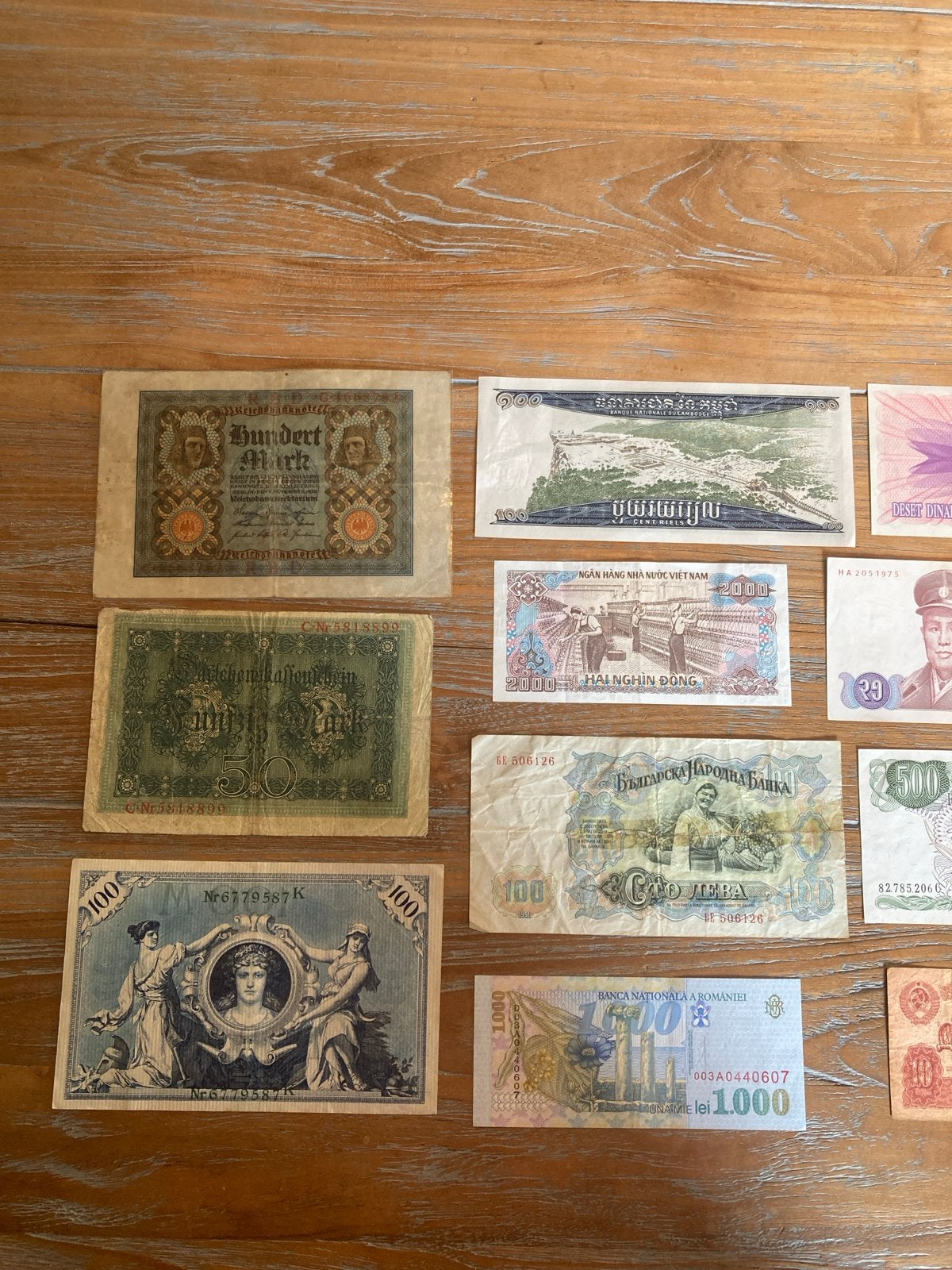Diverse collectie oude bankbiljetten uit verschillende lande, Ophalen of Verzenden, Buitenland, Bankbiljetten