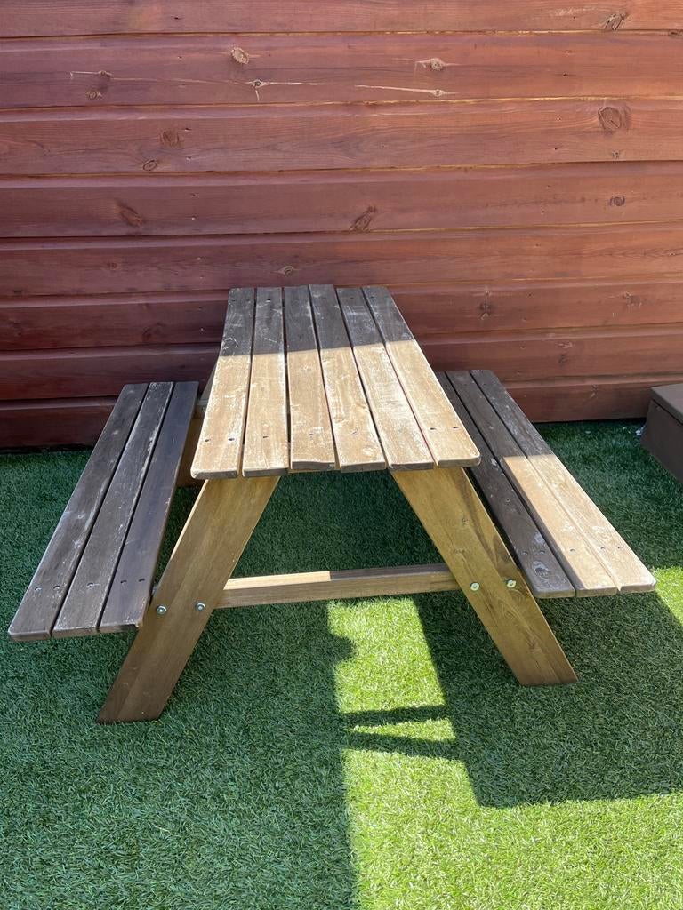IKEA RESÖ - Houten kinderpicknicktafel voor buiten, Tuin en Terras, Picknicktafels, Gebruikt, Rechthoekig, Hout, Ophalen