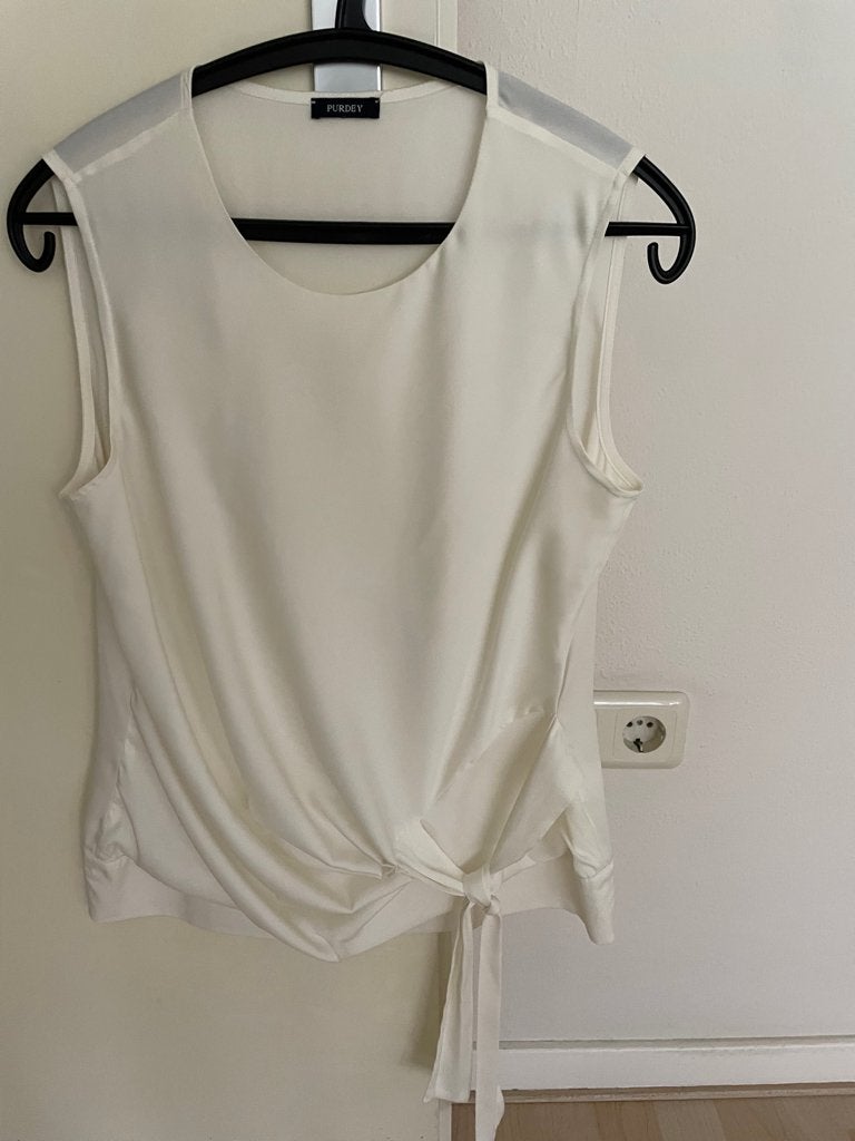 Purdey - Gebroken witte mouwloze top maat 36, Wit, Ophalen of Verzenden, Zo goed als nieuw, Purdey