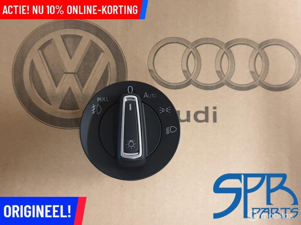 VW SEAT SKODA Lichtschakelaar chroom 5GM941431B AUTO KOPLAMP, Nieuw, Ophalen of Verzenden