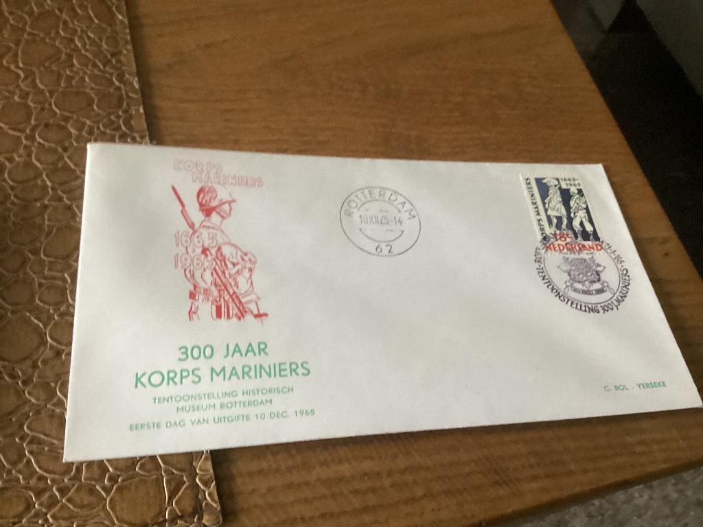 No1454 E77 300 jaar Korps Mariniers 10-12-1965 Heb van, Postzegels en Munten, Ophalen, Onbeschreven, Nederland