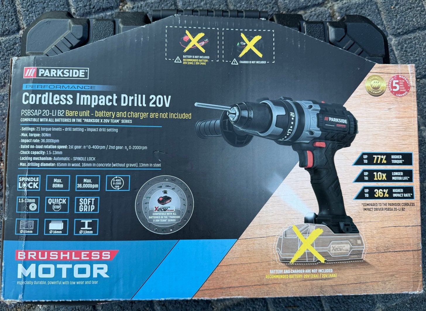 Parkside Performance Accu Klopboormachine 20V (excl. accu/la, Doe-het-zelf en Verbouw, 600 watt of meer, Nieuw, Ophalen of Verzenden
