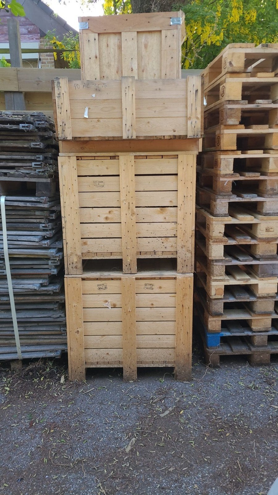 2 Houten Transportkisten - Euro Pallet formaat (125x80), Ophalen