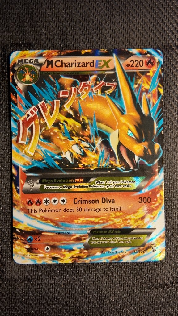 M Charizard-EX 13 Flashfire | Pokemon kaart, Ophalen, Losse kaart, Foil