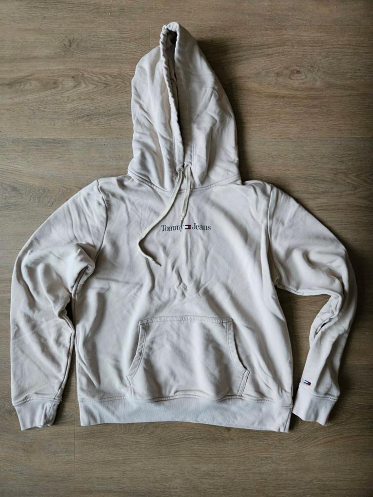 Tommy Hilfiger Crèmekleurige Hoodie Maat M, Maat 38/40 (M), Beige, Ophalen of Verzenden, Gedragen