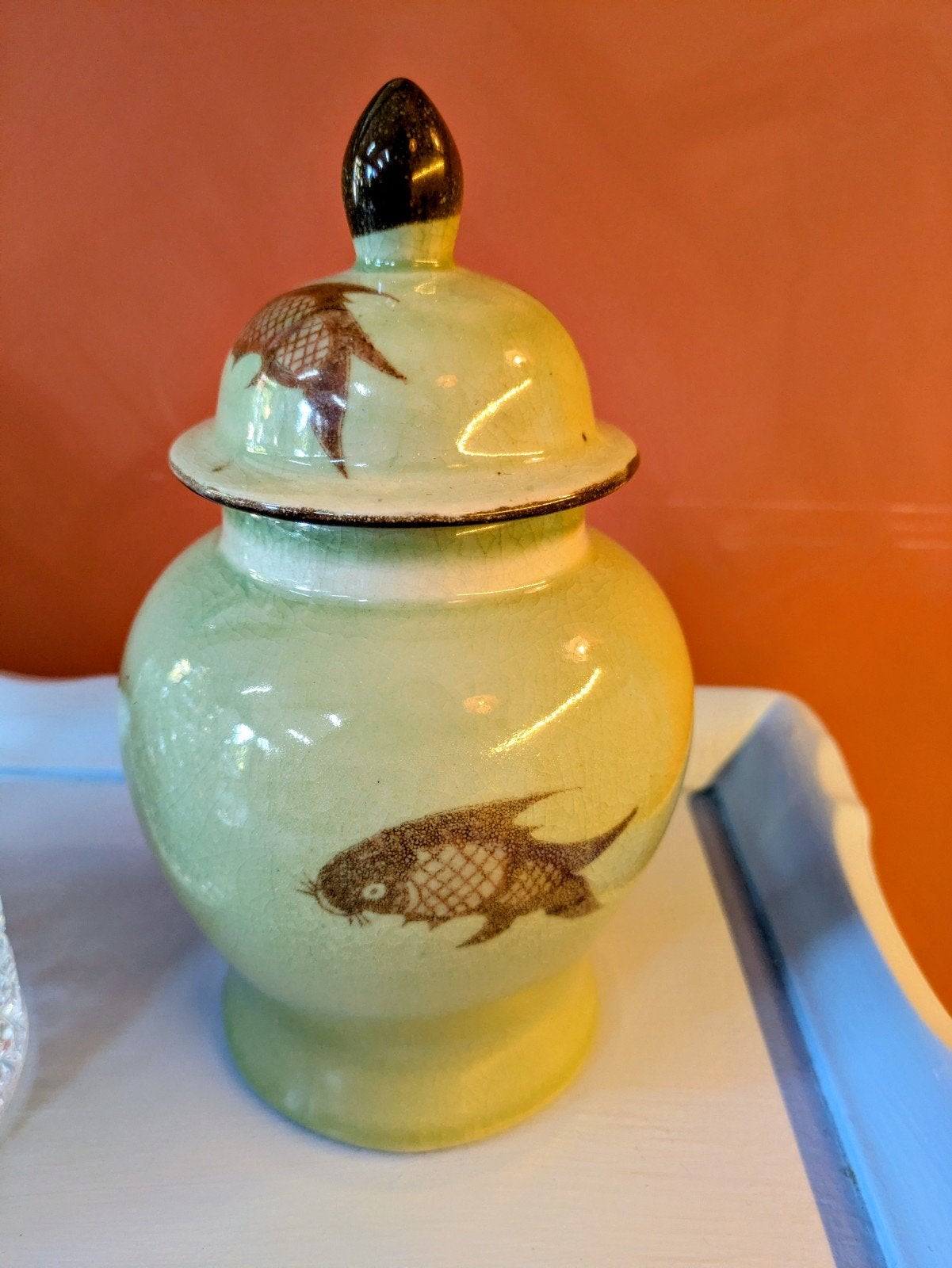 Celadon Gemberpot, Ophalen of Verzenden