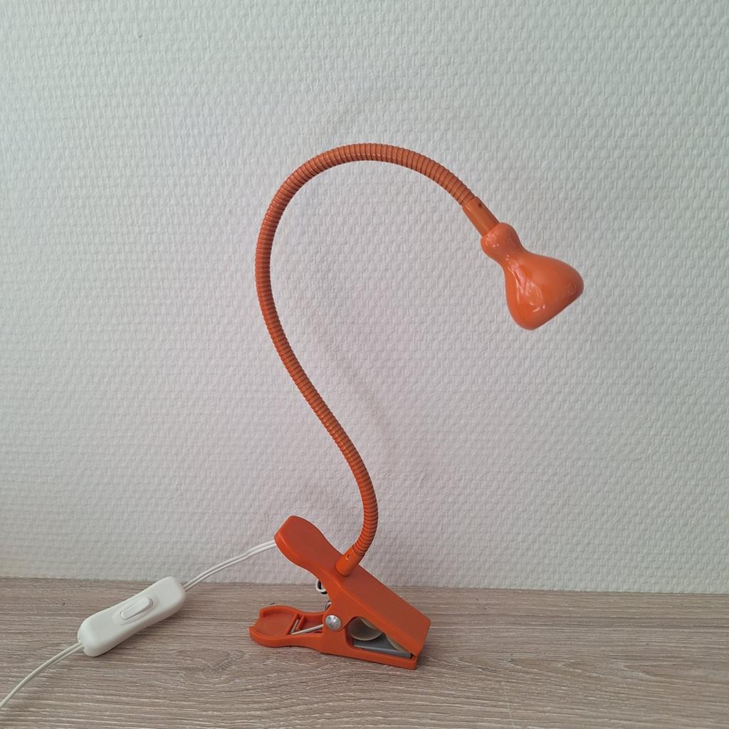 Vintage Ikea Jansjo oranje lamp bureaulamp flexibele hals, Ophalen of Verzenden, Zo goed als nieuw, Metaal, Minder dan 50 cm