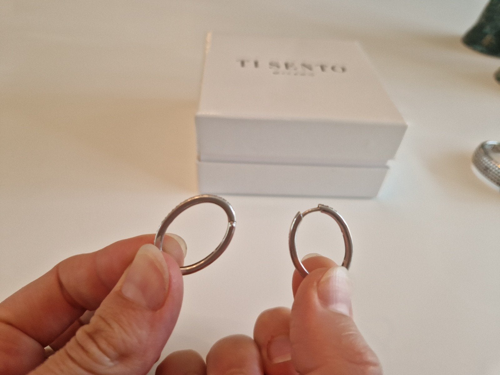 Ti Sento Milano ooringen, ovaal met zirkonia, Sieraden, Tassen en Uiterlijk, Hangers, Met kristal, Ophalen of Verzenden, Zo goed als nieuw