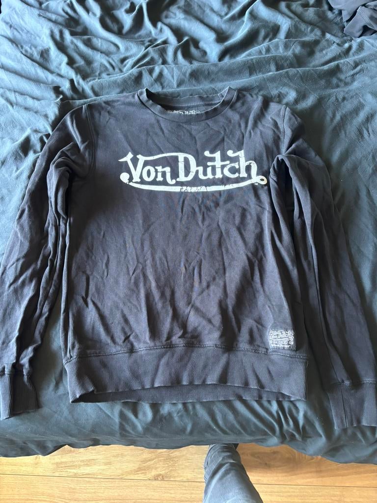 Von dutch trui heren/jongens maat s, Ophalen, Zo goed als nieuw, Maat 46 (S) of kleiner, Zwart