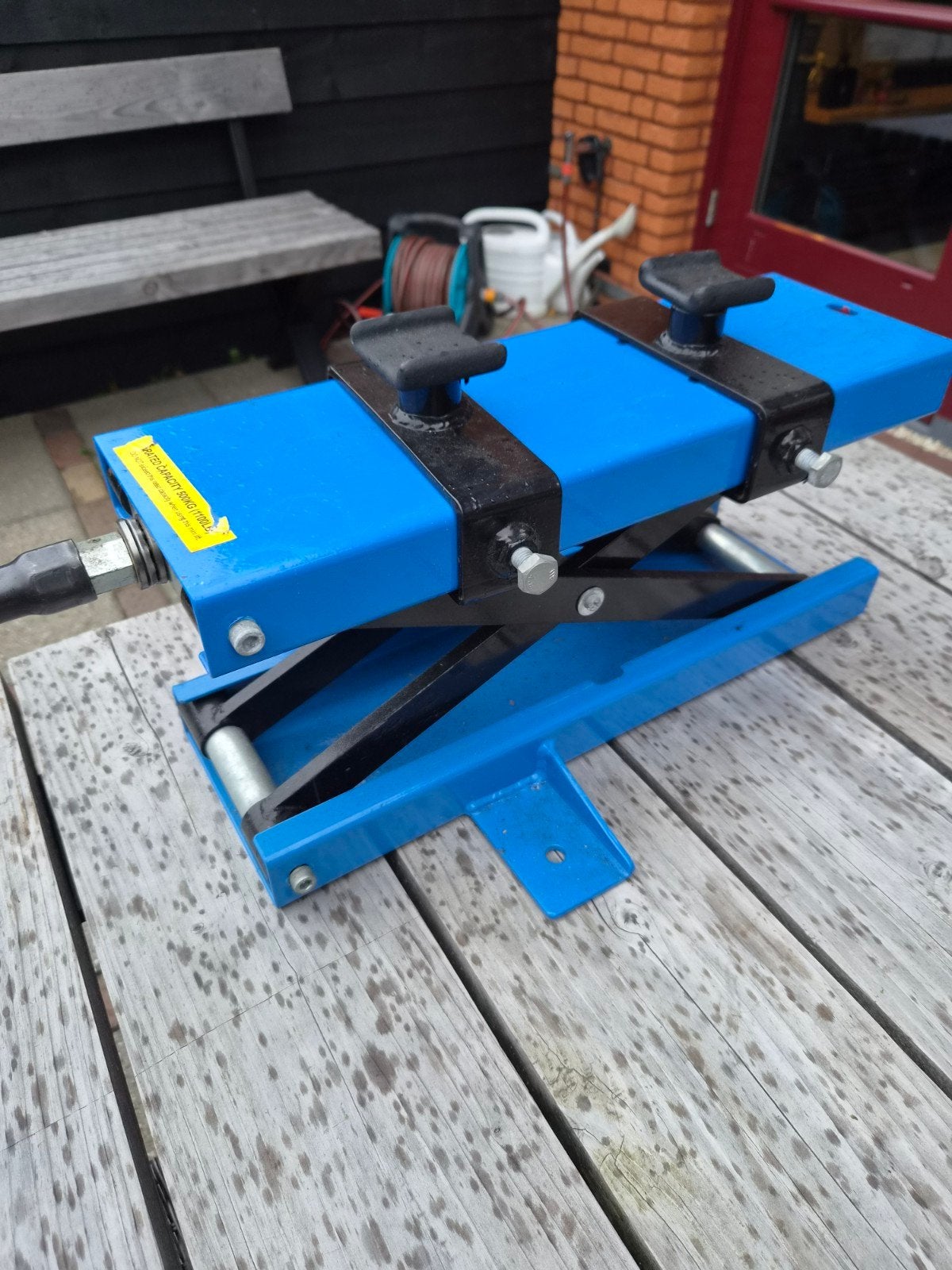 mini motorlift 500 kg, Ophalen