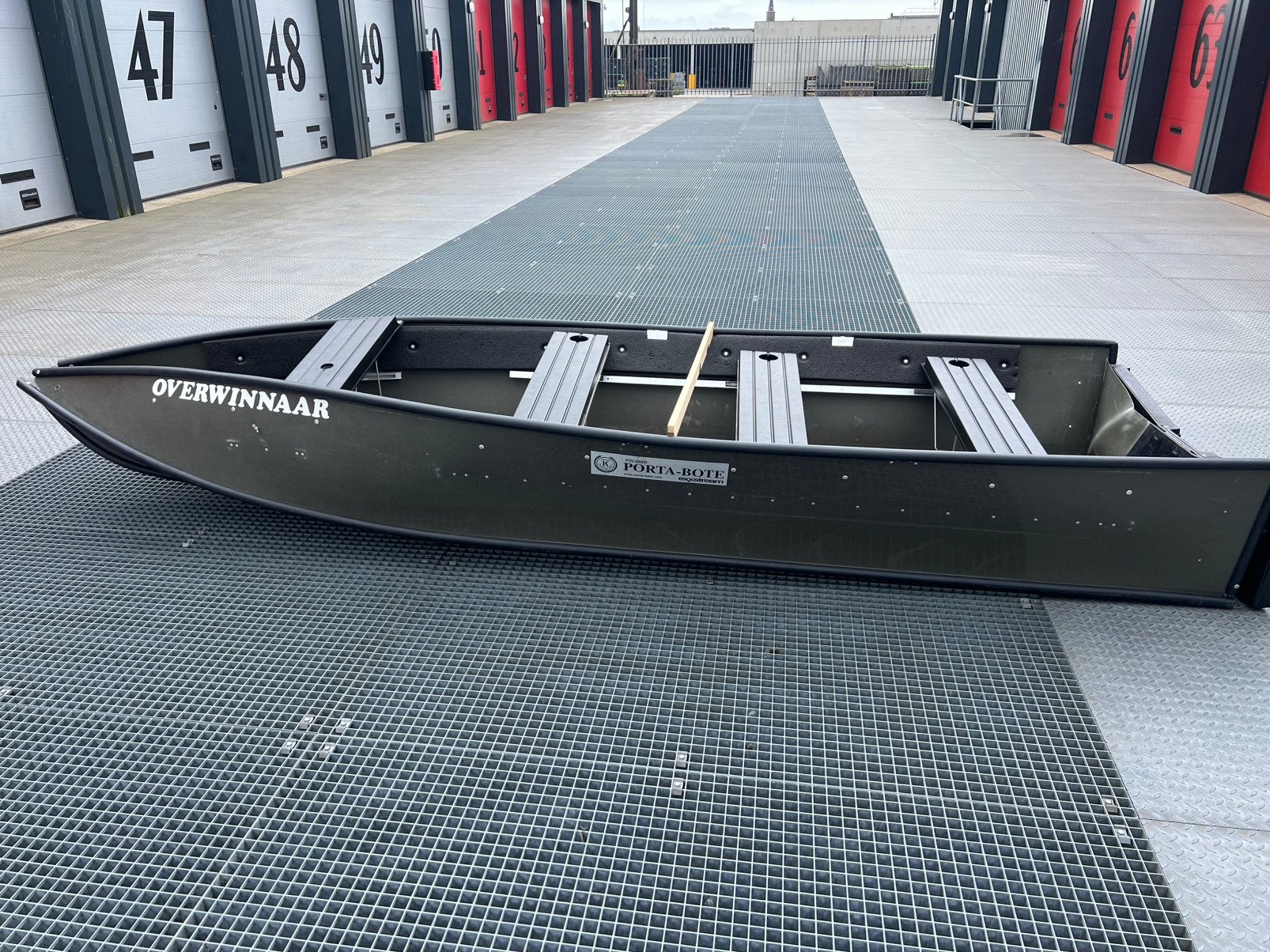 Potabote 14 foot opvouwbare sloep met 4 banken, Watersport en Boten, Sloepen, Ophalen, Kunststof, Gebruikt, 4 m