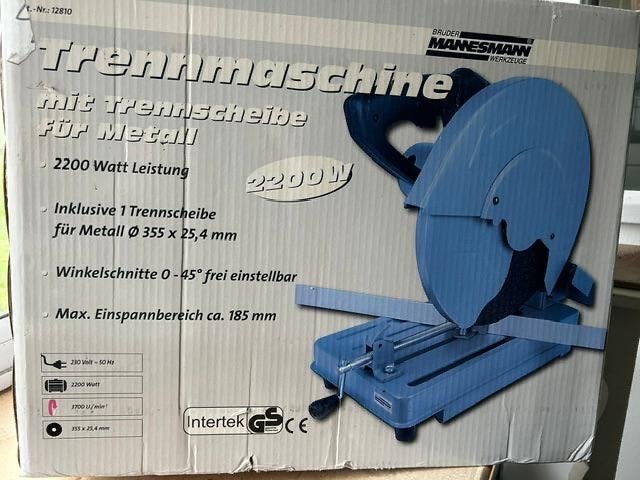 Bruder Mannesmann Afkortzaag 2200W met doorslijpschijf, Ophalen of Verzenden, Nieuw, 1000 watt of meer, Overige typen