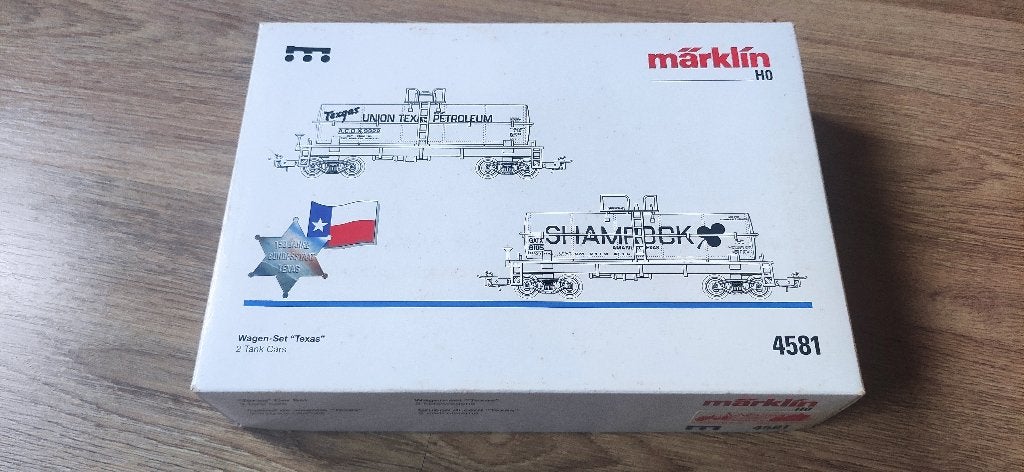 Marklin 4581 - Wagen-set Texas, Hobby en Vrije tijd, Wisselstroom, Wagon, Ophalen of Verzenden, Zo goed als nieuw