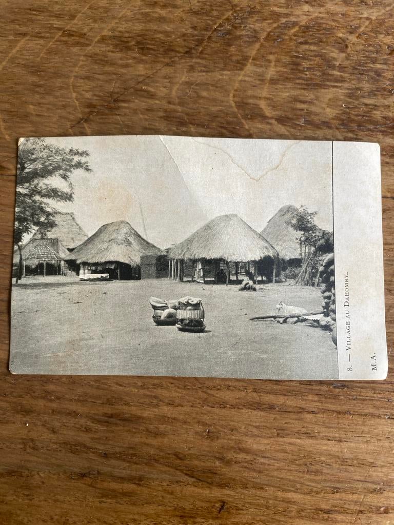 Oude Ansichtkaart Afrika - Dorp in Dahomey, Ophalen of Verzenden, Voor 1920, Ongelopen, Buiten Europa