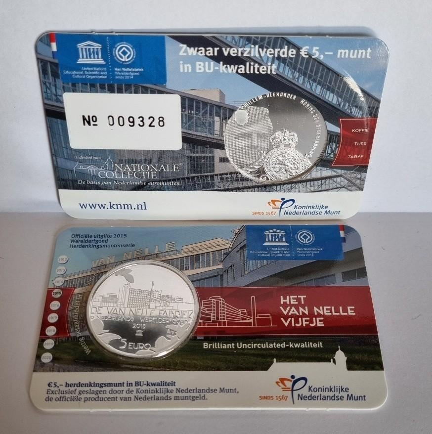5 Euro Coincard 2015 - Van Nelle Vijfje - BU, Postzegels en Munten, Munten | Nederland, Ophalen of Verzenden, Koningin Beatrix