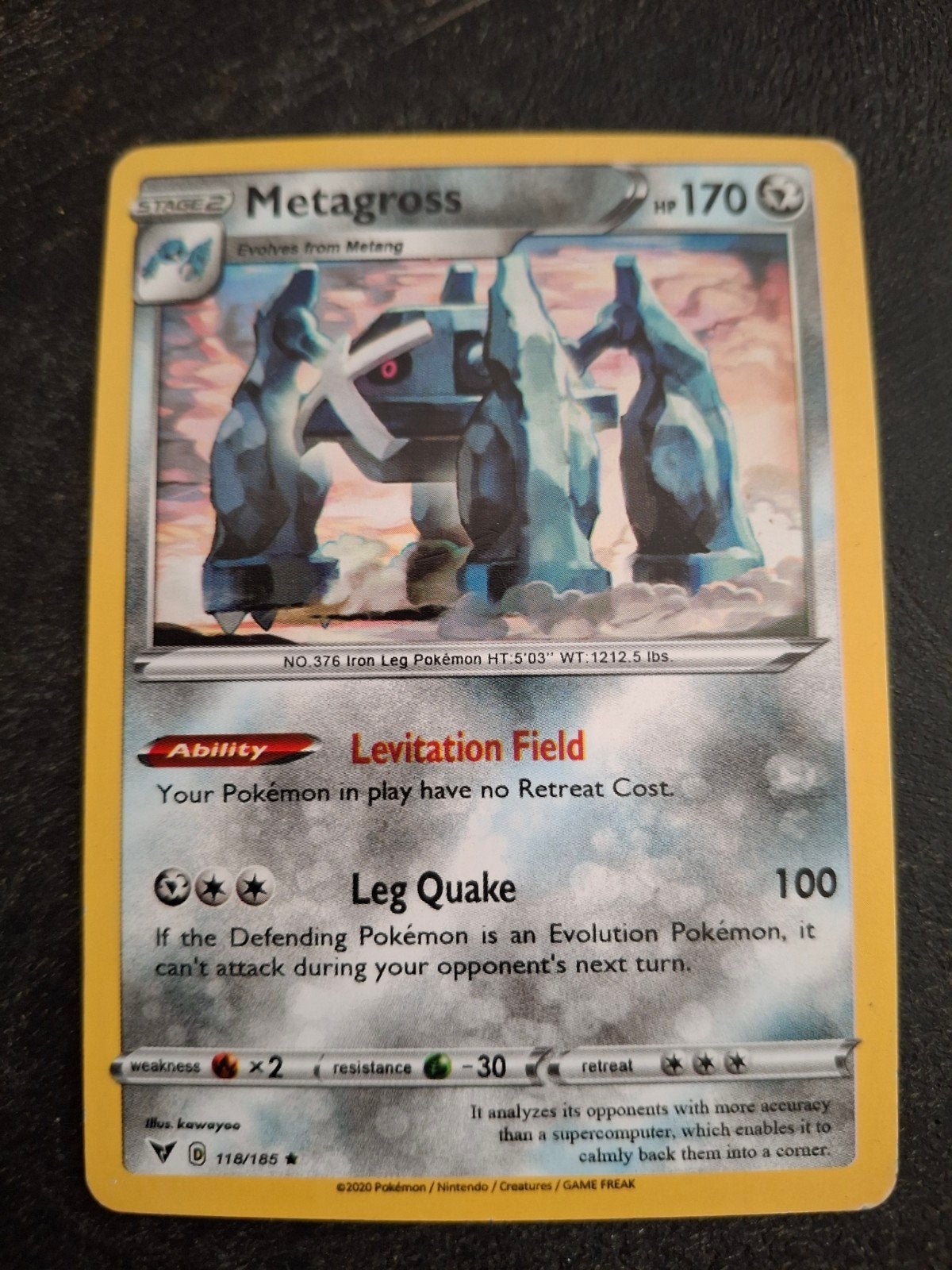 Pokémon Kaart: Metagross (118/165) - Losse Kaart, Ophalen of Verzenden, Gebruikt, Losse kaart