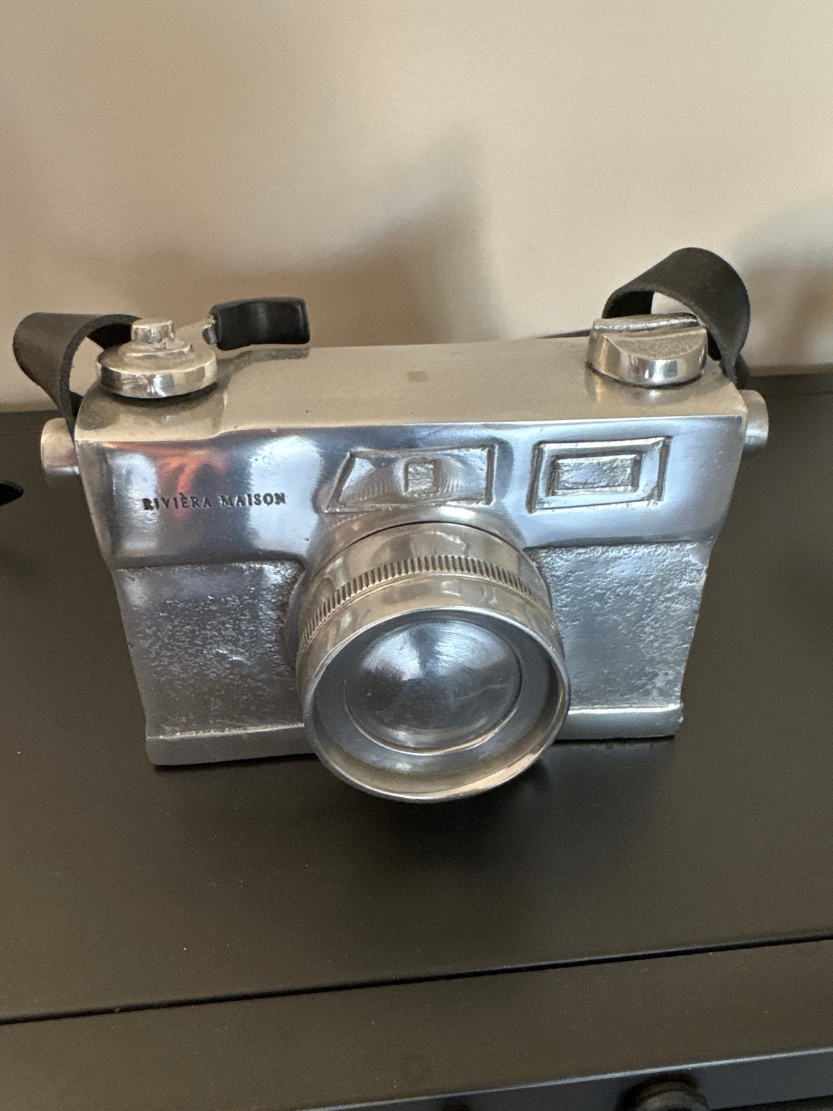 Riviera Maison decoratieve camera, Ophalen, Gebruikt, Zilver, Metaal