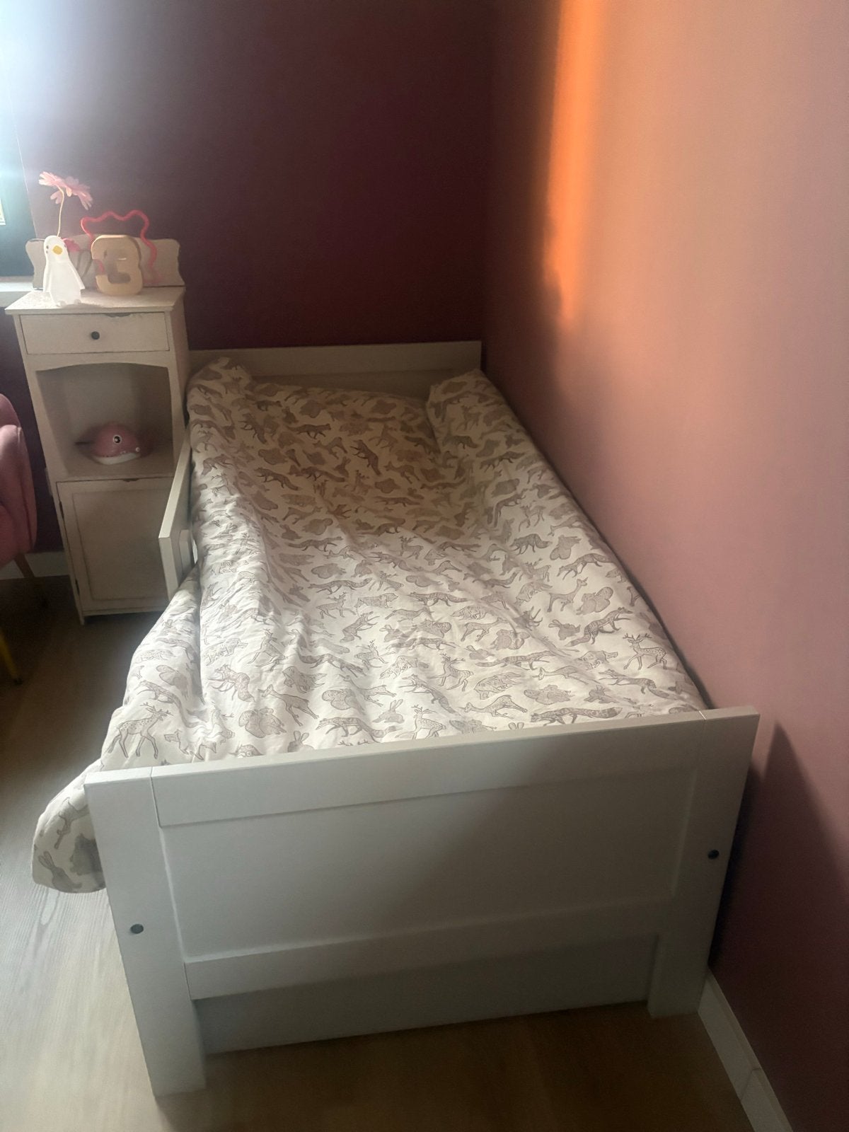 Peuterbed met opberglade - clay, Ophalen, Gebruikt, Grijs, Overige maten