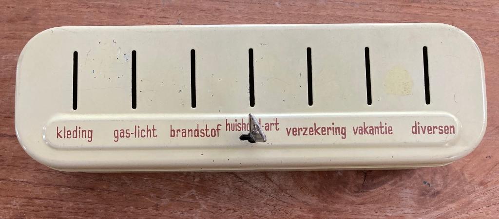 Vintage blik huishoudgeld, Ophalen of Verzenden, Huis en Inrichting
