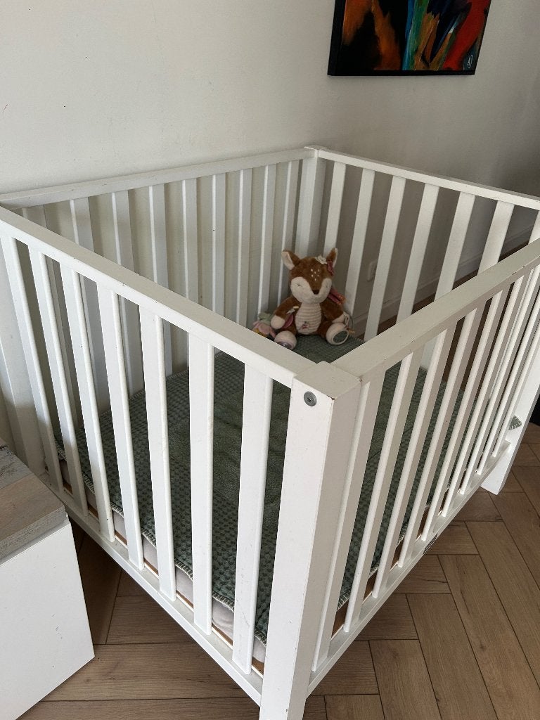 Bopita babybox – wit – stabiel, Kinderen en Baby's, Ophalen, Gebruikt, Rechthoekig, In hoogte verstelbaar