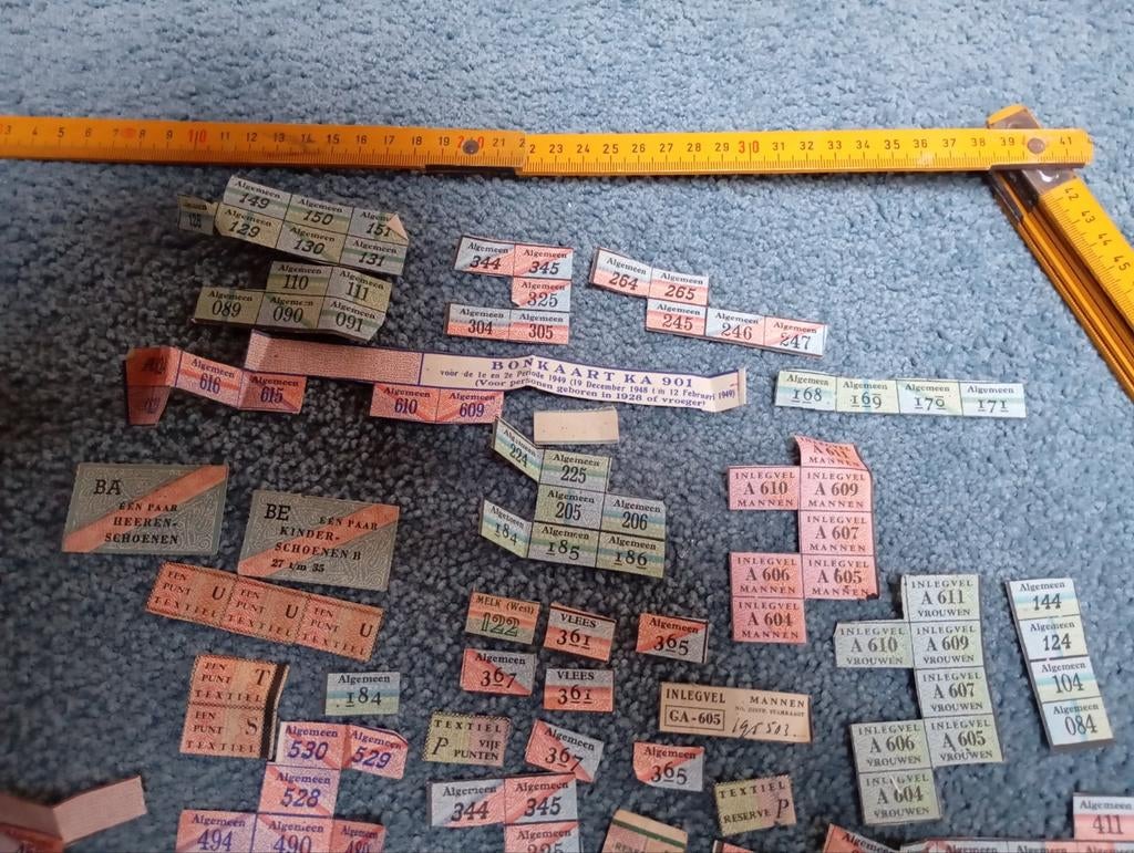 Vintage Bonkaarten div.WO II naoorlogs igst, Verzamelen, Militaria | Tweede Wereldoorlog, Ophalen of Verzenden, Nederland