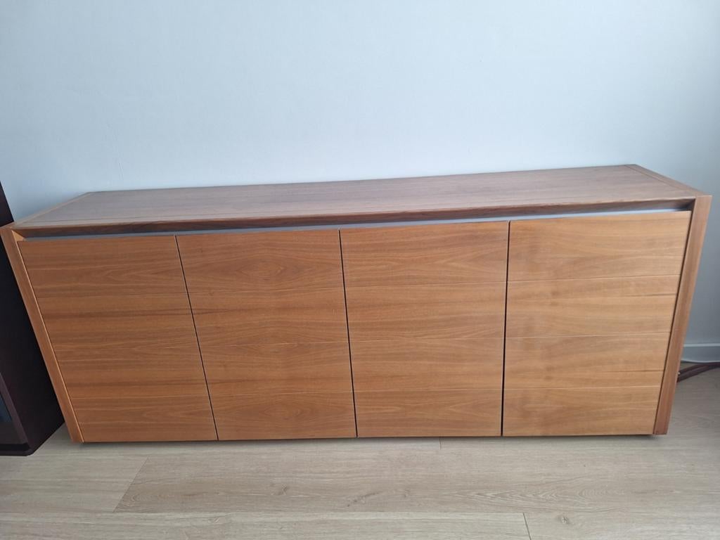 Dressoir noten fineer Matrix van De Bijenkorf, Ophalen, Gebruikt, 25 tot 50 cm