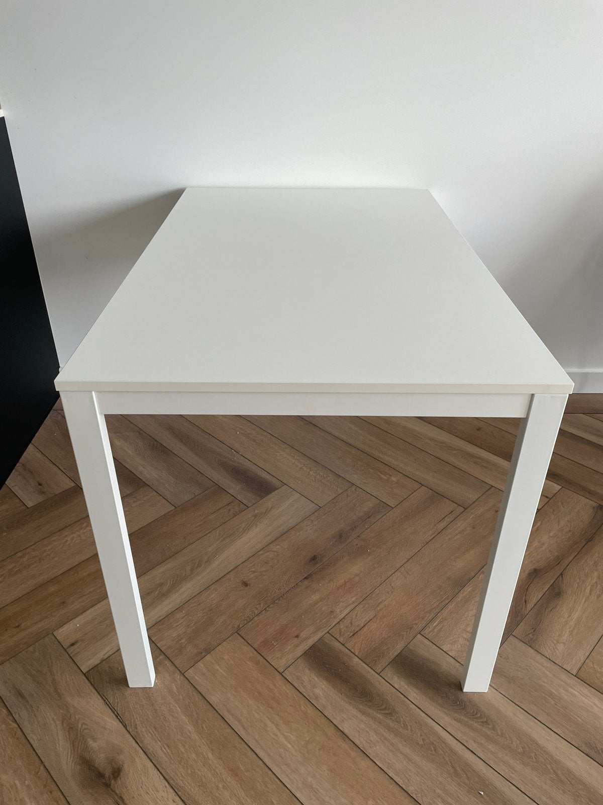 Gratis! Ikea witte uitschuiftafel, Ophalen, Gebruikt, 100 tot 150 cm, 50 tot 100 cm