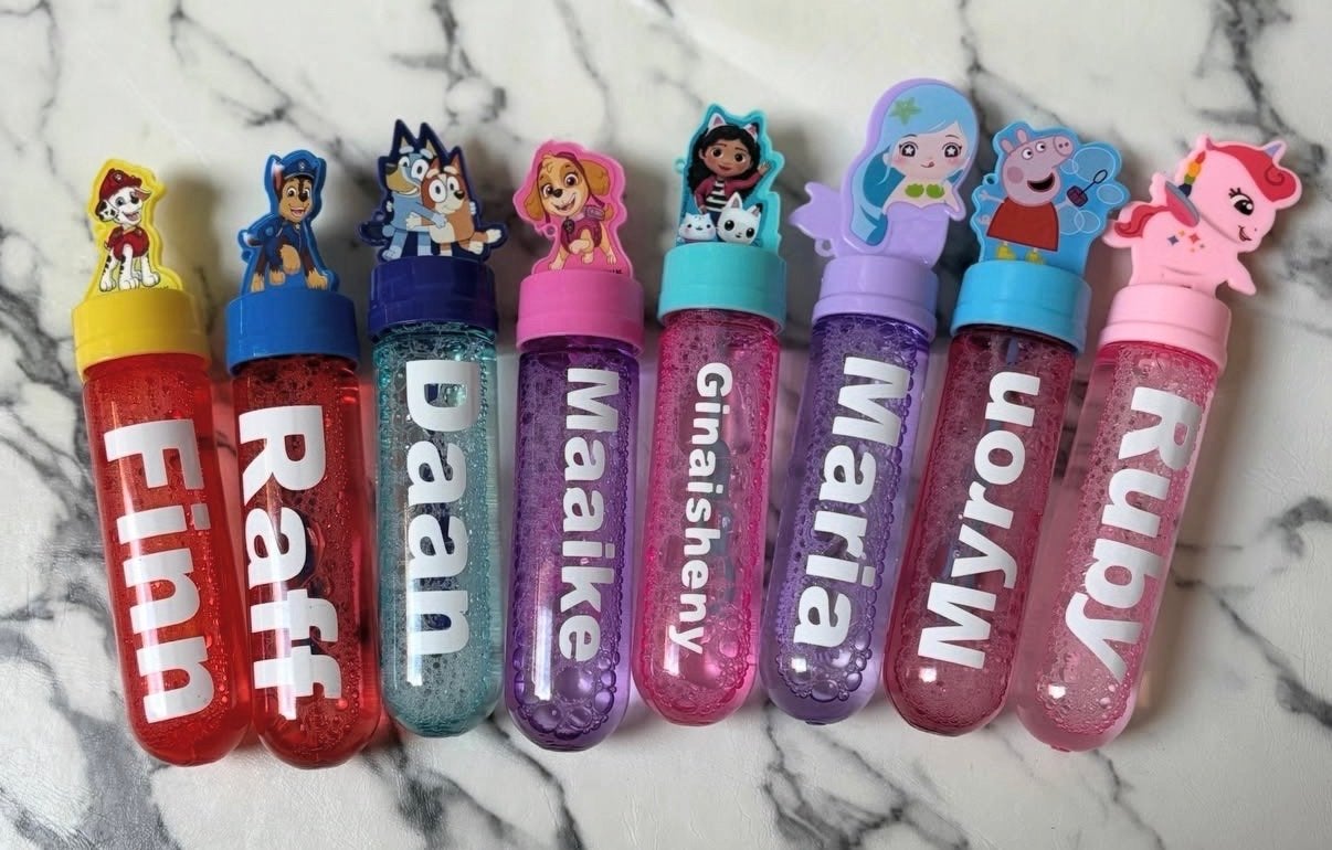 Gepersonaliseerde bellenblaas met naam, Ophalen of Verzenden, Nieuw, Jongen of Meisje