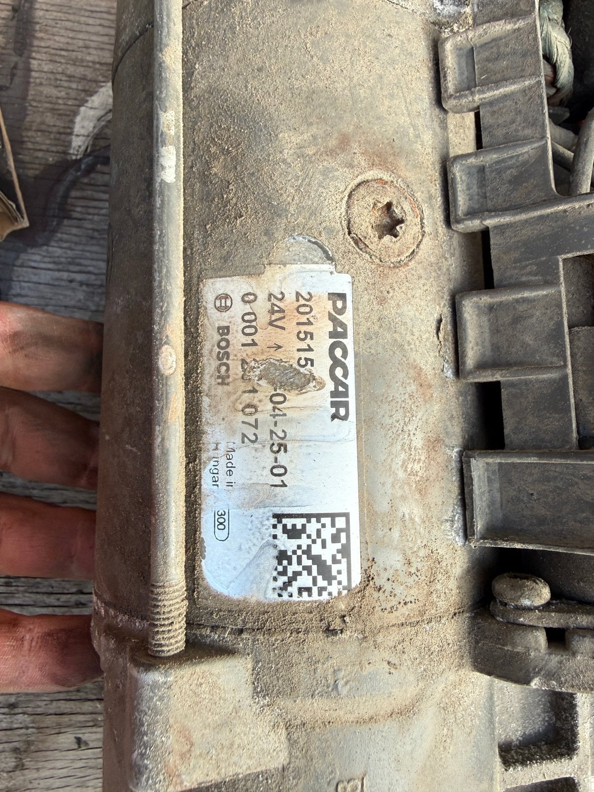 Startmotor paccar, Ophalen, DAF