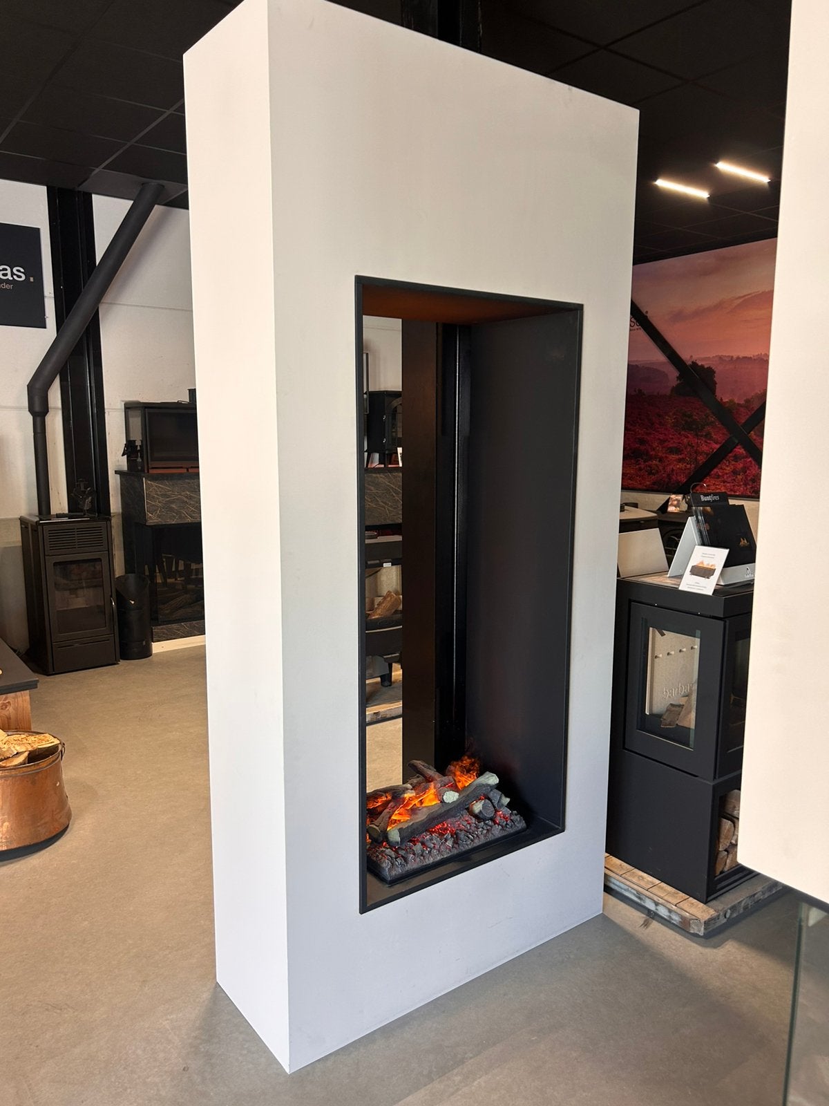 Dimplex Cassette 500 Retail MultiColour +houtset + ombouw, Ophalen, Zo goed als nieuw, Vrijstaande haard, Elektrische haard