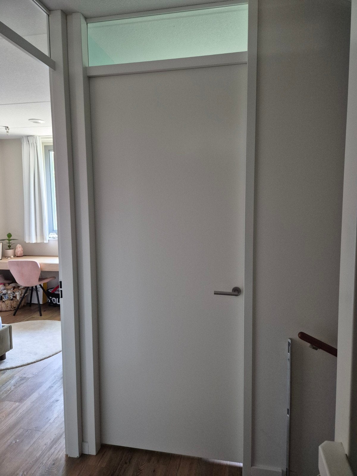 Svedex binnendeur met kozijn en bovenlicht (verstelbaar), Ophalen, Zo goed als nieuw, Binnendeur, 215 cm of meer