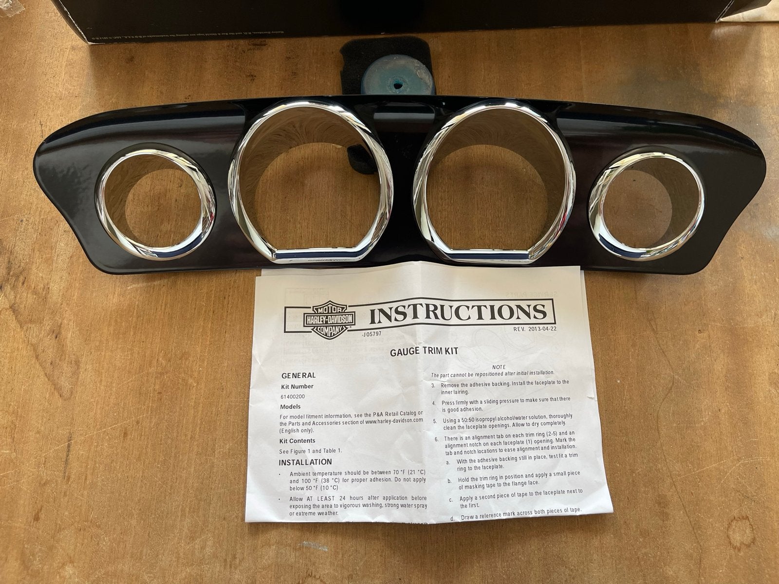 Harley-Davidson Gauge Trim Kit Chroom sierringen 61400200, Ophalen of Verzenden, Nieuw