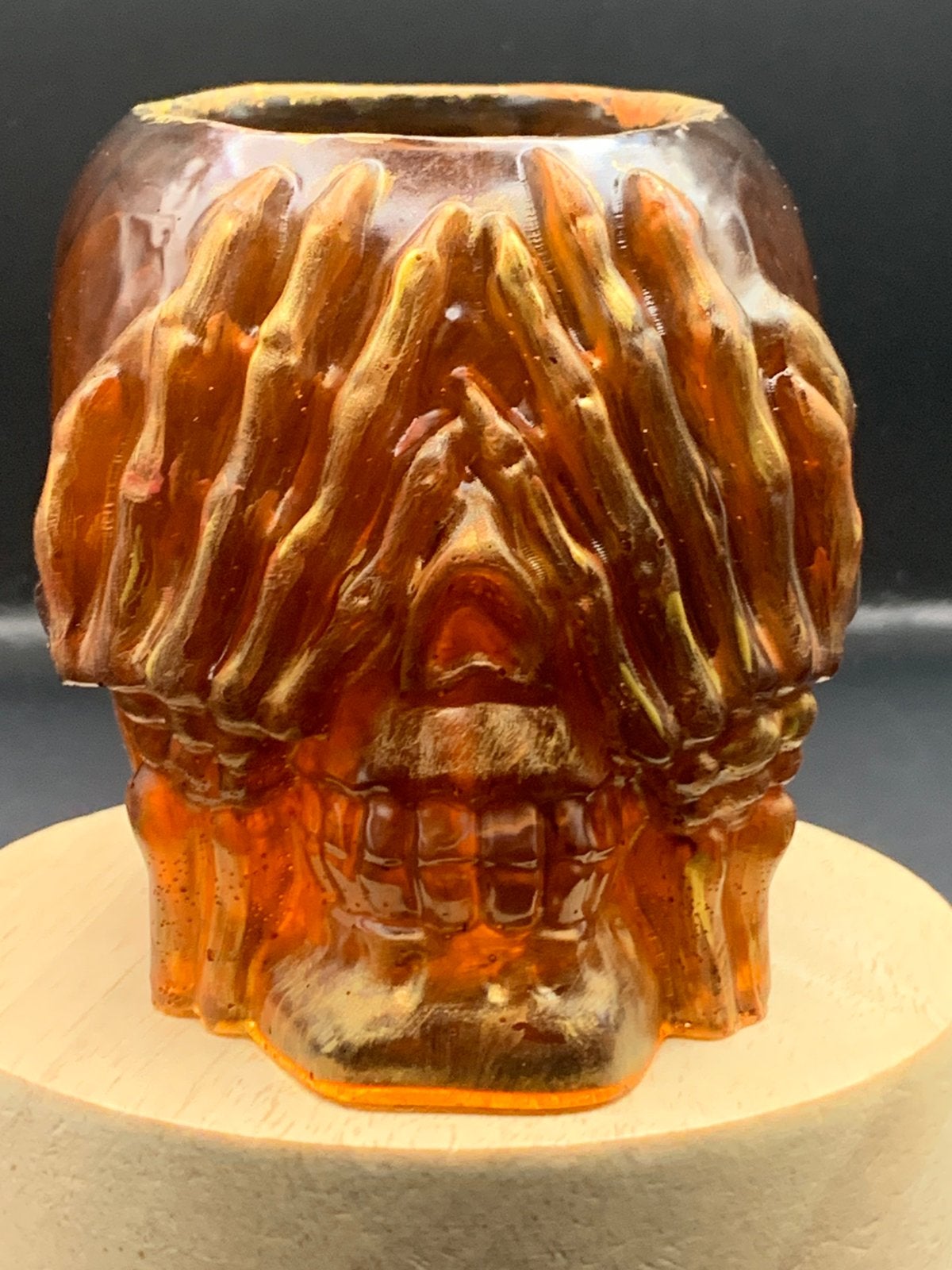 Waxinelicht/bloempotje skull 3 verschillende kleuren, Ophalen of Verzenden, Bruin, Zilver