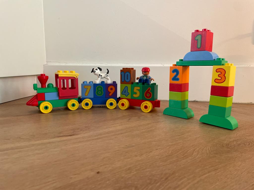 Duplo getallen trein  10558 - Compleet, Gebruikt, Overige thema's, Ophalen of Verzenden, Compleet