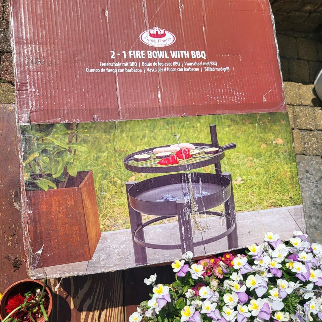 Vuurschaal met BBQ, Tuin en Terras, Ophalen of Verzenden, Nieuw