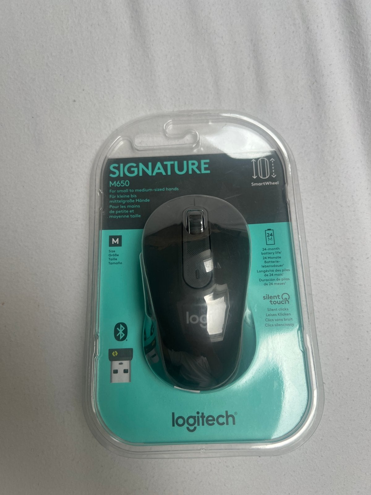 Logitech Signature M650 Draadloze Muis - Nieuw in verpakking, Computers en Software, Rechtshandig, Muis, Ergonomisch, Nieuw