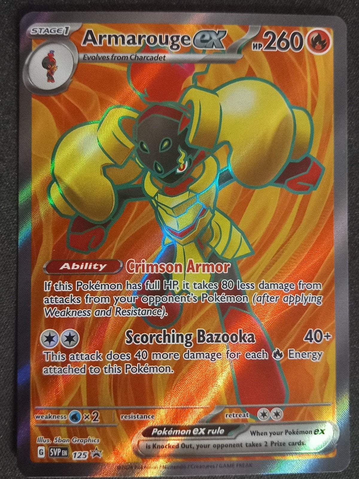 Pokemon Armarouge ex SVP125 Black Star Promo Excellent, Verzenden, Zo goed als nieuw, Losse kaart, Foil