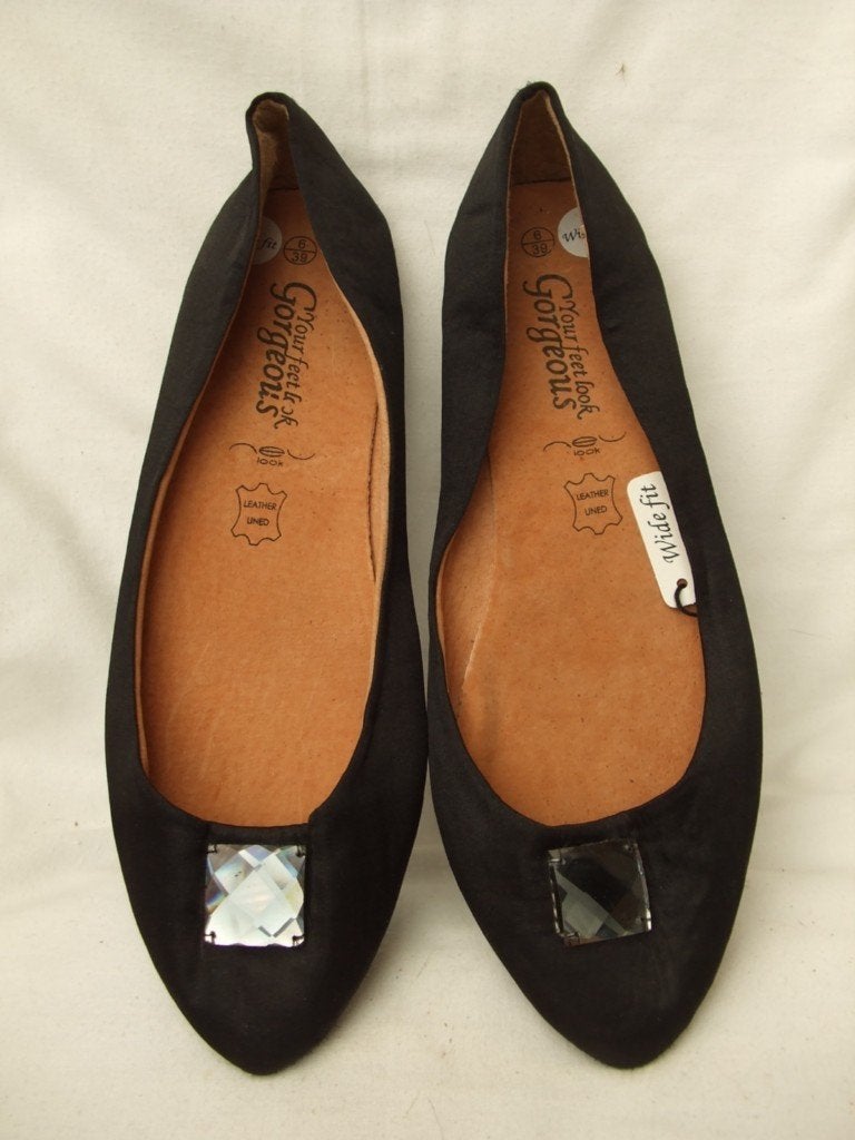 Nieuw 39 zwarte leren brede ballerina New Look egf ballet, New Look, Zwart, Nieuw, Ballerina's