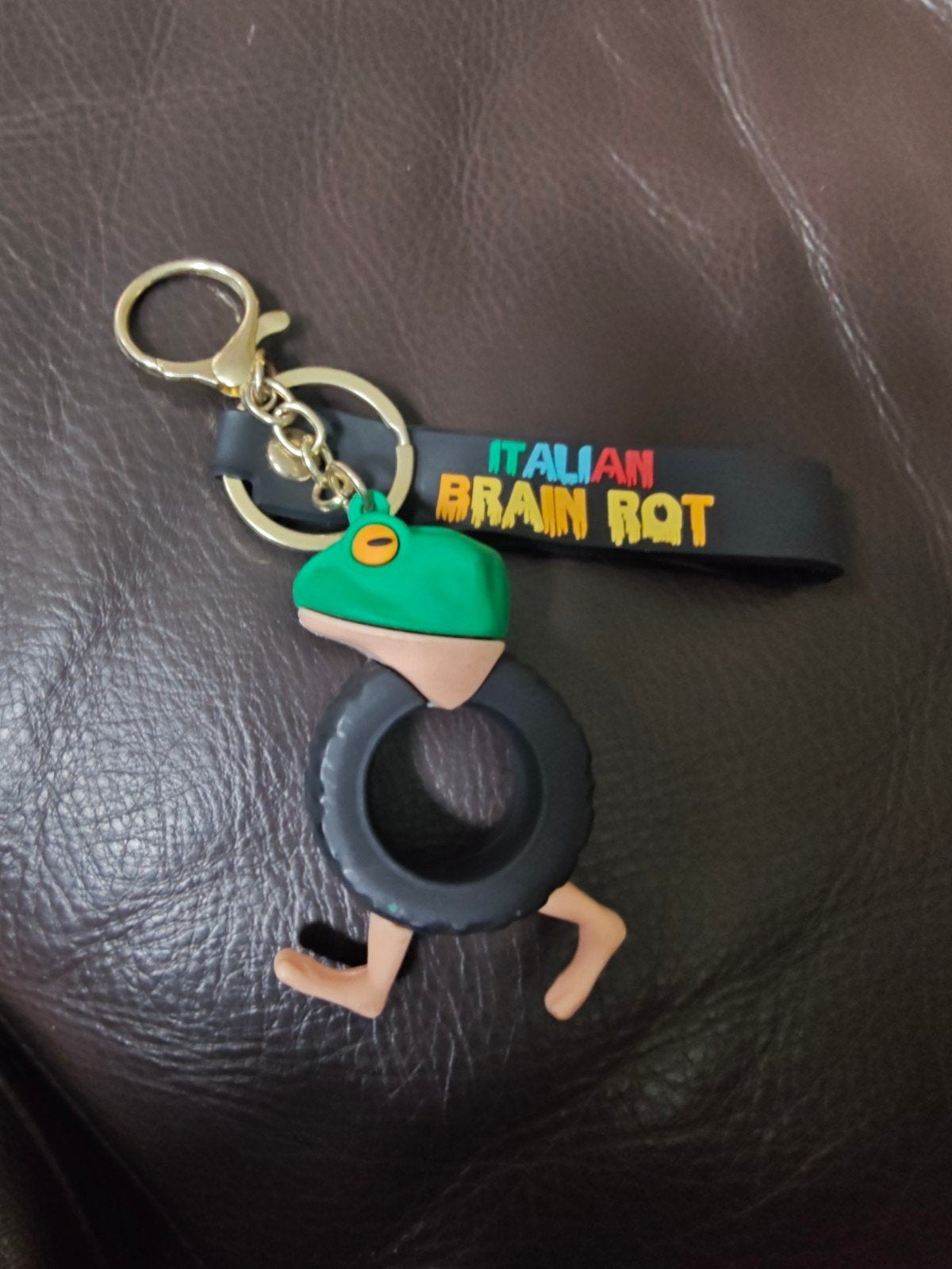 Grappige kikker sleutelhanger - Italian Brain Rot, Verzamelen, Sleutelhangers, Ophalen of Verzenden, Zo goed als nieuw, Knuffel of Figuurtje