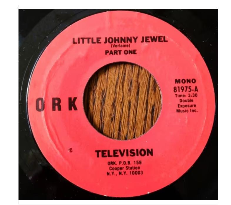 original single-television-little johnny jewel-first press, 7 inch, Single, Ophalen of Verzenden, Originele persing