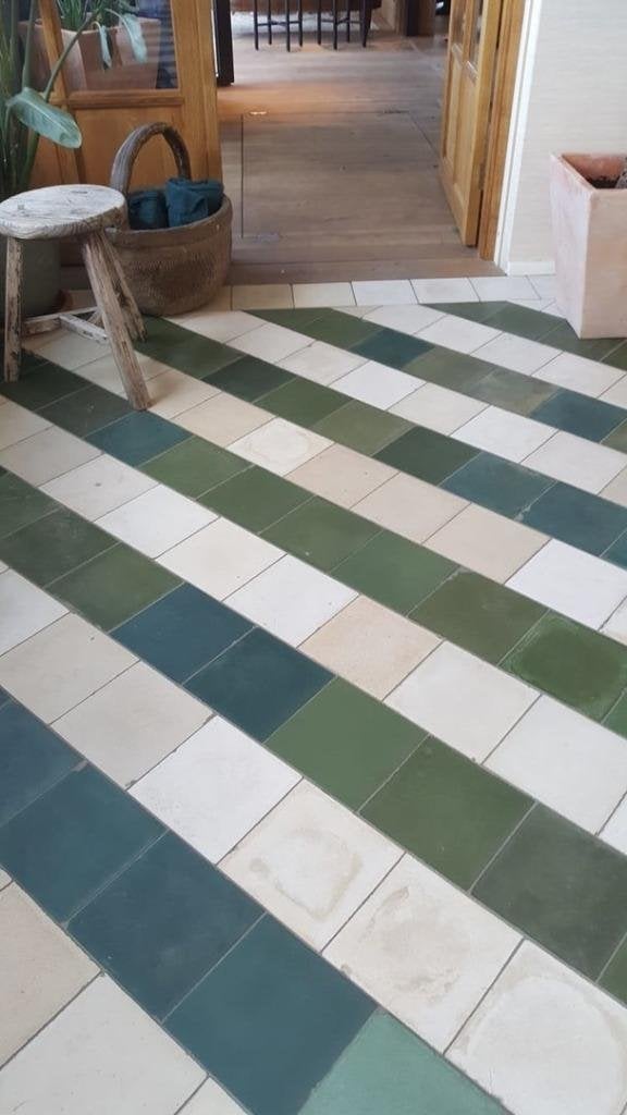 ANTIEKE CEMENT TEGELS WIT, Ophalen of Verzenden