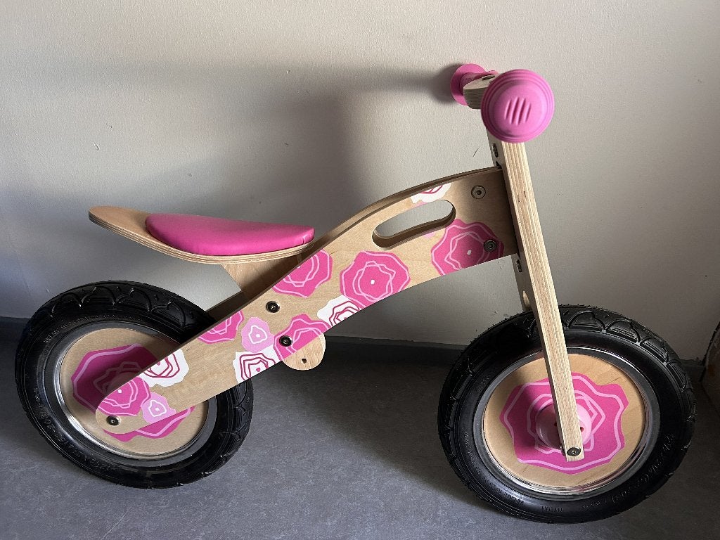 Simply for Kids Houten Loopfiets (Roze Bloem), Kinderen en Baby's, Ophalen, Nieuw, Loopfiets