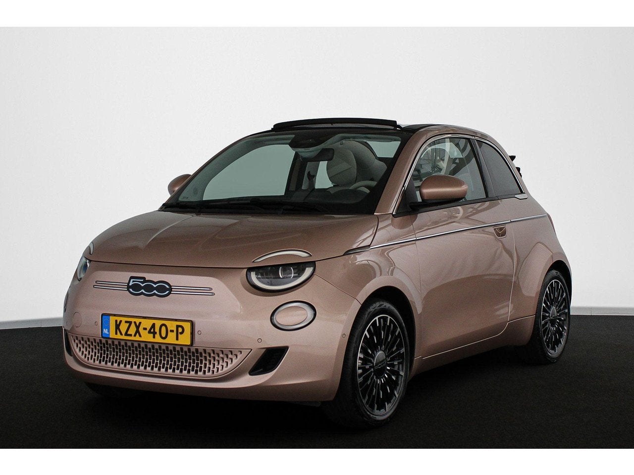 Fiat 500C La Prima 42 kWh Cabrio Leder Stoelverwarming JBL C, Auto's, Automaat, Gebruikt, 118 pk, Cabriolet