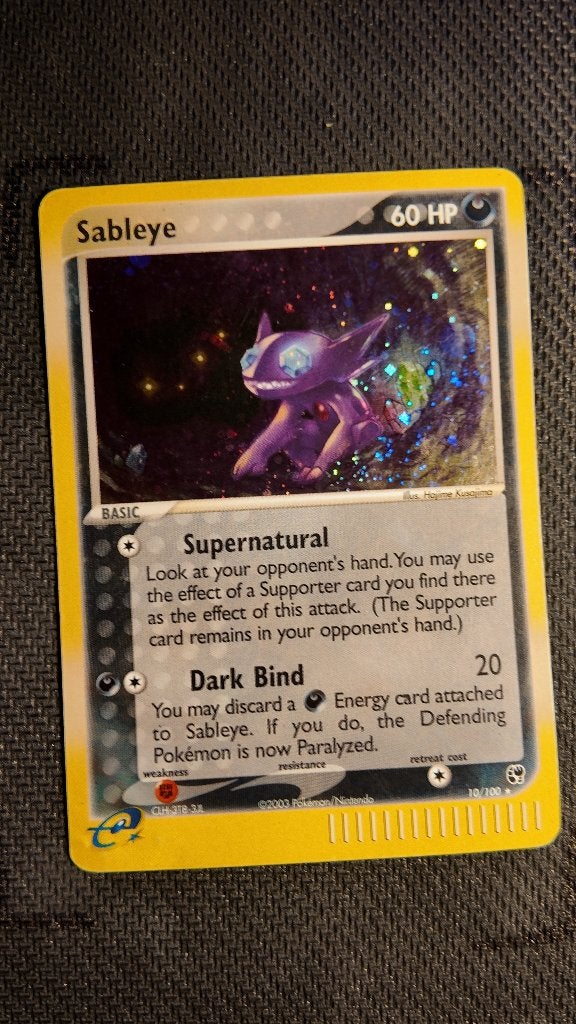 Sableye 10 Sandstorm | Pokemon kaart, Ophalen, Losse kaart, Foil