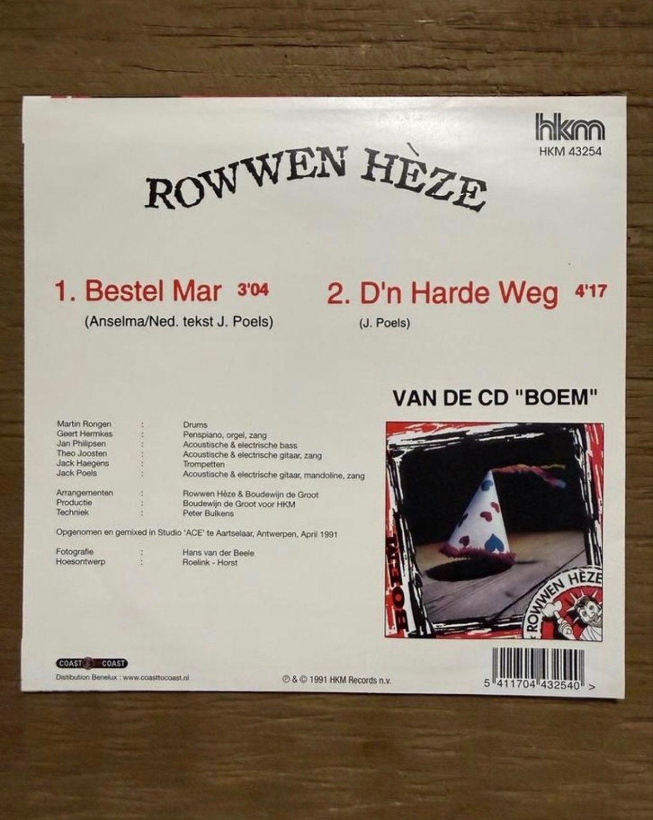 Rowwen Hèze - Bestel Mar / D'n Harde Weg - Rood Vinyl, 7 inch, Colored vinyl, Ophalen of Verzenden, EP