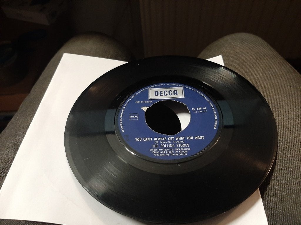 Rolling Stones - Honky Tonk Women & You Can't Always 1969, Ophalen, Gebruikt, Pop